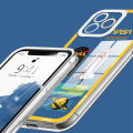 Hontinga for Realme C65 Back Cover Rocket Astronaut Crystal Case Camera Protection Transparent TPU Soft Phone Cover. 
