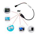 DC5-24V SP002E 3Key Mini RGB Controller Micro-Controler for Dream Full Color WS2811 WS2812 WS2812B LED Pixel Strip light. 