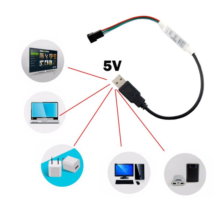 DC5-24V SP002E 3Key Mini RGB Controller Micro-Controler for Dream Full Color WS2811 WS2812 WS2812B LED Pixel Strip light