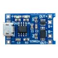 TP4056 Charging Module | Type-C + Micro USB 5V 1A Lithium Battery Charger Board with Protection | 18650 Li-ion 3.7V Cell BMS Fast Charging Circuit | DIY Power Bank Solar LED Light Robotics IoT Projects Battery Management Module in Pakistan. 
