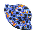 Winfox Summer Cartoon Printing Bucket Hat Cute Fisherman Hats For Women Mens Two Side Reversible Fishing Caps. 