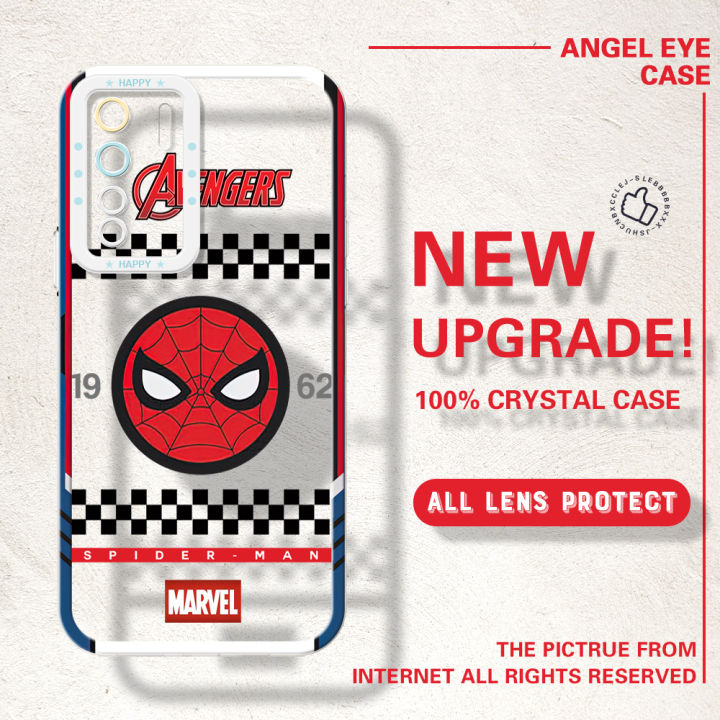 YYDS for Huawei Nova 7 SE Back Cover Marvel Iron Man Transparent Crystal TPU Soft Thin Phone Cover