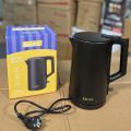 "German-Made KoLAX Electric Kettle: Portable 1.7L Large capacity Travel Kettle, Boils Quickly Anywhere! Perfect for Home or Travel, Compact and Efficient Design  |1500 W -Stainless steel body (BLACK colour)Kettle Size:14.8*12.3*10.6cm. 