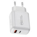 Maxon PD - F-100 Super Fast Charger- Type C To Lighting Cable- 20W PD Fast Charging-  QC3.O USB-A Output- High Quality Fast Charger-  Compatible With Android & iOs Devices. 