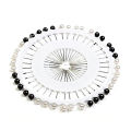 Black and White 2-inch Pin Wheel for Hijaab and Burka, 40 Pointed Staller Pins. 