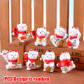 1PCS PVC Mini Lucky Cat Decoration Home Decor Kawaii Lucky Cat Maneki Neko Ornaments Creative Toy Miniature Figurines For Gift. 