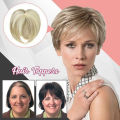 New eamle ilk-Bae Hair Topper Fringe Hairpiece traight Clip in Forehead Topper with Wipy Bang Extenion. 