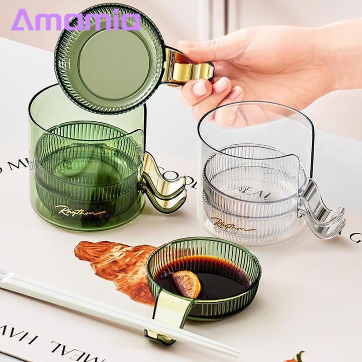 Stackable Sauce Dish Convenient Sauce Dish Set with Handle for Bbq Party Easy to Clean Dipping Bowls Ideal for Southeast Asian Buyers