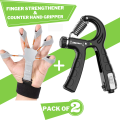 Pack of 2 Counter hand strengthener grip and finger strengthener - forearm ring hand exercisers - silicone squeezer gripper for muscle strengthening training tool Denovo Mart. 