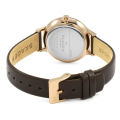 Skagen White Dial Brown Leather Strap Watch For Women SKW2472. 