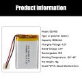 3.7V 800 mah Lithium Battery with Protection Board used for MP3 MP4. 