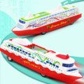 Desktop Ornaments Gliding Sliding Steamship Simulation Collection Cruise Boat Model Model Toy Mini Pull Back Ship Gift for Kids. 