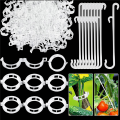 250 Pcs Tomato Clips, Plant Support Clips and J Tomato Hooks Plant Clips and 50 Pcs J Tomato Hooks White Plastic Lattice Clamp. 