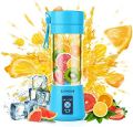 USB Rechargeable Portable Juicer Blender – 6 Blades | Electric Fruit Mixer & Smoothie Maker Bottle for Travel, Gym & Office Use | Mini Juicer Cup for Shakes, Juices, Baby Food – Multicolor. 