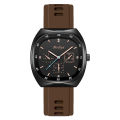 【Can last for 5 years】 MODIYA College Style Three-Eye Watch   Silicone Good-looking Men's and Women's Student Watch. 