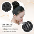 Buns Hair Pieces Synthetic Hair Bun Extension Hair Chignon Tress Claw In Pony Tail Bun Nine Flowers Bride Fiber Hair. 