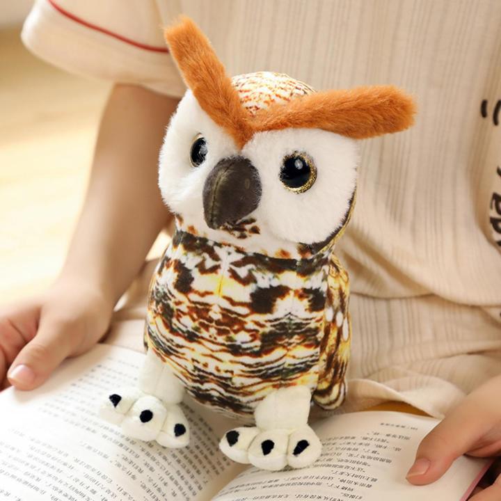 Owl Figurine Toy Realistic Looking Cartoon Owl Style Stuffed Toy Room Decoration