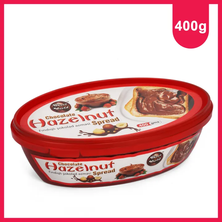 Choco World Chocolate Hazelnut Spread – 400 Grams Jar | Made with Real ...