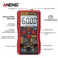 【linfang store】（NEW）ANENG M118A Digital Mini Multimeter Tester Auto Mmultimetro True Rms Tranistor with NCV Data Flashlights. 