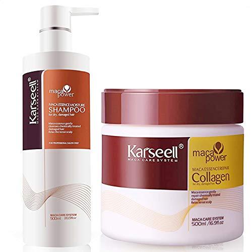 Happy Hair Combo (MACA POWER)- Karseell Argan Oil Shampoo 500ml + Karseell Collagen Maca Hair Treatment Hair Mask 500ml,- Get the perfect pair now