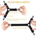Bed Sheet Holder Strap Adjustable Elastic Fasteners with Iron Clips,Bedsheet Holder for Fitted Sheets,Easy Install. 