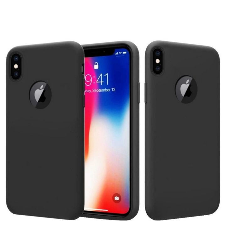 iPhone XS Max Soft Silicone Back Cover Black Slim Shockproof Protective Case
