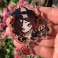 New Chiori Xianyun Chevreuse Gaming Cute Anime Pendant Key Ring Genshin Impact Game Cartoon Keychain Backpack Jewelry Badge Gift. 
