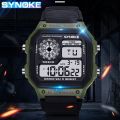 SYNOKE Men Watch Digital Wristwatches Square LED Sports Watch Male Clock. 