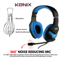 RGB Wired Gaming Headset – 3D Surround Sound, Noise-Canceling Mic, Soft Earmuffs, Multi-Platform Compatible for PC, PS4, Xbox, Laptop. 