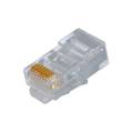 Pack of 2 - RJ45 Cat5e Pass Through Connectors - Easy to Crimp Modular Plug for Solid or Stranded UTP Network Cable  Male Ethernet Connector End. 