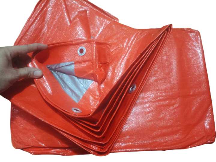 Tarpaulin Tarpal 100% Waterproof High Quality Double Coated Orange Silver