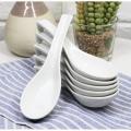 (Set of 6)  Soup Spoons Ceramic,Soup Spoons Set for Miso Dessert Pho Wonton Dumpling, Small Appetizer Spoon Set,. 