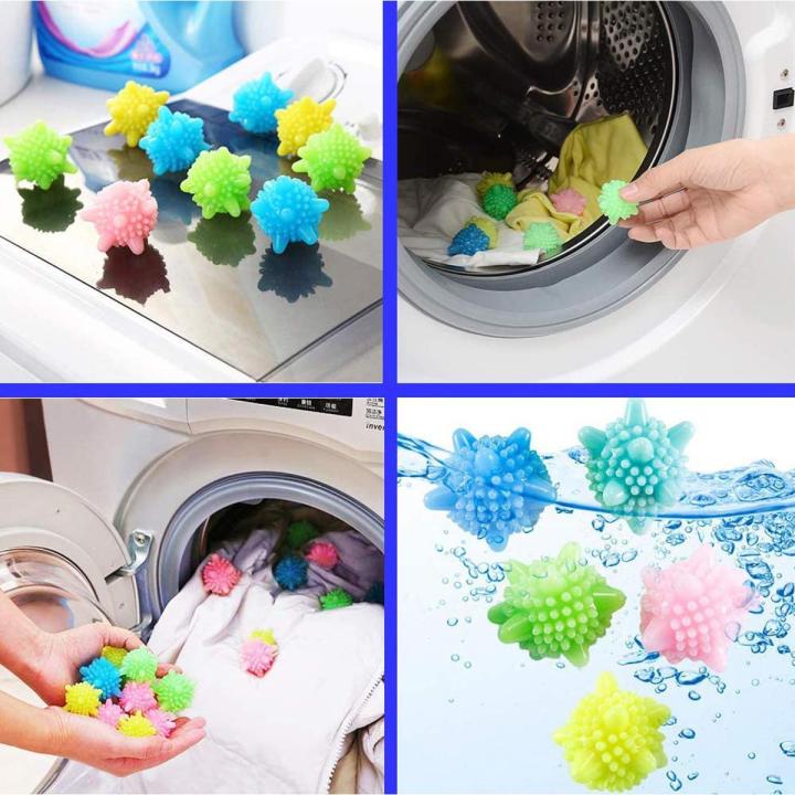 Laundry Balls For Washing Machine Cleaning Clothes Hair Removal Wash Friendly Anti-Static Anti-Knot Strong Decontamination Pet Hair Catcher Remover Sanitary Stains Cloths Clean Eco-Friendly Lint Decontamination Cleaner