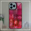 Iphone Cover Pink Aesthetic Design (Aluminium Sheet Case). 