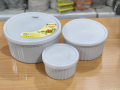 Icon Food Container Set - Microwave Safe, Freezer Friendly, BPA Free - 3 Pieces (350ml, 850ml, 1800ml). 