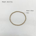 Fashion Jewelry Non Fading Waterproof Metal Ball Multiple Models Quality Smooth Solid Beads Elastic Stainless Steel Bracelets. 