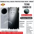 TECNO CAMON 30 BACK 360 premium Protection Skin Wrap full cover Premium Quality skin wrap sheet for tecno camon 30. 