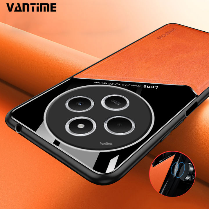 Vantime for Xiaomi Redmi 14C 4G / POCO C75 Case Slim Magnetic Attraction Hard PU Leather Back Cover