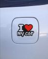 I Love My Car Sticker (Black & Red),  Car decoration, Car Accessories, Stickers for Car. 