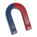 U Shape Magnet and Bar Magnet - 2 inches x 1.6 inches - Red Blue. 