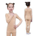 Kids (Unisex) Winter Wear Thermal Set - Full Sleeve And Lower Full Body &Winter Warmer (Two Pieces Set) Beige. 