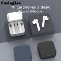 For Xiaomi True Wireless Earphones 2 Basic Case Wireless Bluetooth Headset Charging Box Protector Cover Liquid Soft Silicone Back cover for Mi Wireless Earphones2 Basic. 
