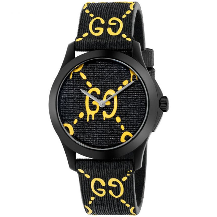 Gucci YA1264019 Silicone Strap Wrist Watch for Unisex