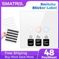 SMATRUL - Touch Switch Lcon Sticker - Text Label - Button Wall Switch Label - Wall Dtickers for Distinguishing Various Function Switches. 