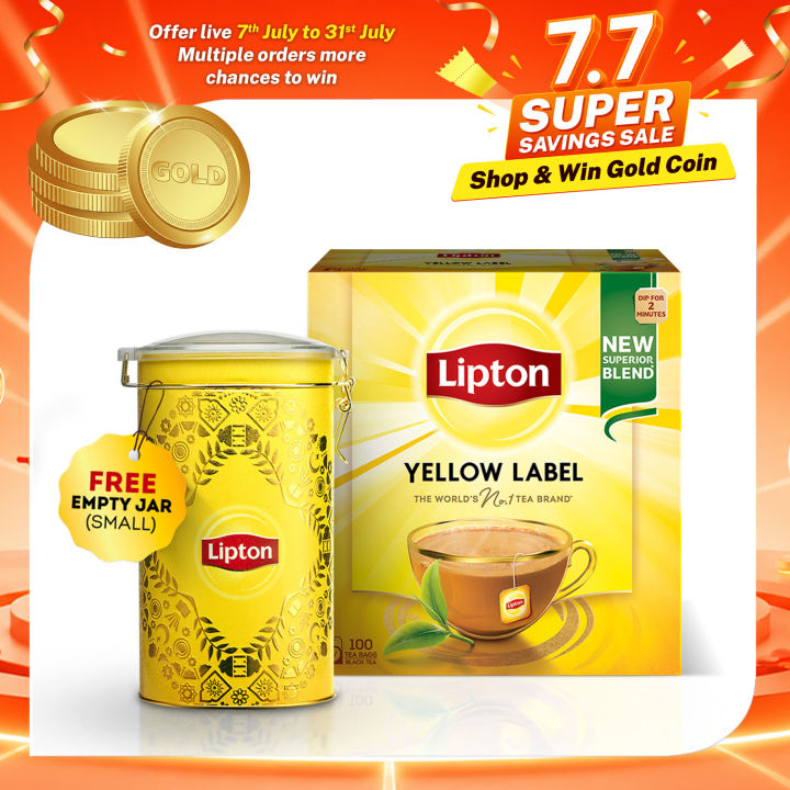 Free Jar with Lipton Yellow Label Black Teabags 100s