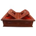 Handcrafted Wooden Quran Box with Stand (Rahal) - Quran Holder, Islamic Book Stand - Islamic Gift for Muslims | Carved Wooden Quran Stand | Adjustable | Wooden Items. 