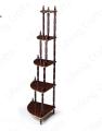 The Drawing Room-Hot Sale Best Design Decorative Rack 5 Tier Wood Corner Shelf for Living Room. 
