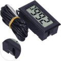 Mini Digital Thermometer Gauge with Probe LCD Display Temperature Fahrenheit Humidity Meter for Incubator, Reptile Plant Terrarium, Humidor, Guitar Case, Greenhouse. 