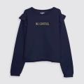 ELO - Polo Republica Women's Frill No Control Embroidered Fleece Sweatshirt. 