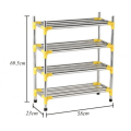 Stainless Steel 4 Layer Shoe Rack Stand Footwear Cabinet Organizer Shoe Stand - Foldable Shoe Rack - Folding Stainless Steel Shoe Rack - 4 Layer. 